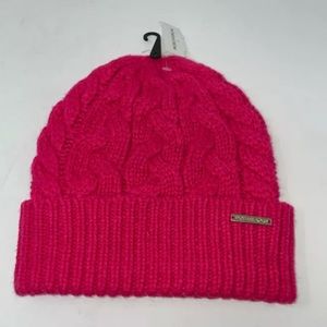 Michael Kors Pink Cable Knit Cuff Beanie